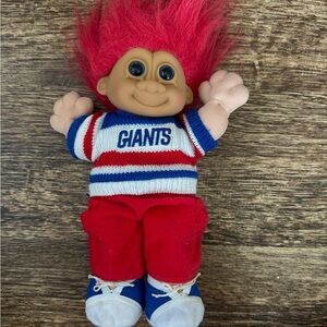 Vintage Troll New York giants troll doll plush 10” collectible nfl